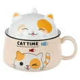 thumbnail image 2 of Cuenco de instantáneos perfecl con tapa gato amarillo, 2 of 6