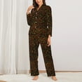 thumbnail image 2 of Sikiie Color Music Women's Long-Sleeve Shirt and Full-Length Bottom Pajama Set (s-xxl)-XX-Large, 2 of 7