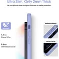 thumbnail image 4 of Liquid Silicone Case for iPhone 12 Pro, [Camera Protection] [Anti Fingerprint] [Wireless Charging] 4 Layer Phone Case Protective Cover, Built-in Microfiber Case Cover, 6.1", Purple, 4 of 14