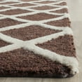 thumbnail image 3 of SAFAVIEH Cambridge Kenneth Geometric Diamonds Wool Area Rug, Dark Brown/Ivory, 6' x 6' Square, 3 of 7