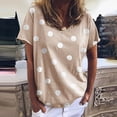 thumbnail image 2 of B91xZ T-Shirt à Manches Courtes en Coton à Manches Courtes, Kaki, pour Femmes, 2 of 5
