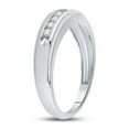 thumbnail image 3 of 10kt White Gold Mens Round Diamond Wedding Band Ring 1/4 Cttw, 3 of 4