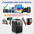 thumbnail image 5 of Travel Adapter, Worldwide All in One Universal Travel Adaptor AC Power Plug Adapter Wall Charger with USB-C and USB-A Charging Ports for USA EU UK AUS Black, 5 of 7