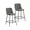 Dark Gray, variant on Porthos Home Teo Fabric Armless Counter Stools with Steel Legs (Set of 2)