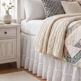 thumbnail image 5 of WYBXZ Twin XL Dorm Bed Skirt 25 Inch Drop Elastic Wrap Around White Machine Washable Bedding, 5 of 6