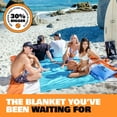 thumbnail image 5 of Sun Ninja Sand Free Beach Blanket - Outdoor Blanket, Beach Mat & Accessories - 10ft X 9ft Lightweight Blanket with Storage, Bottle Opener, Carabiner, Shoulder Strap, Corner Sand Pockets & 4 stakes, 5 of 8