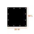 thumbnail image 3 of Tarps in Multiple Sizes 18 OZ Waterproof Tarpaulin - 100% UV & Weather Resistant Vinyl Coated PVC Tarps - Perfect for Canopy Tent, Boat or Pool Cover (20' x 60', Black), 3 of 7