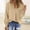 Khaki, variant on Womens Boho Long Sleeve Shirts Dot Flowy Blouses Dressy Casual V Neck Shirts Tops Fall Fashion Tops Work Office Tunic Tops Elegant Office Blouses Trendy 2026 Tunics Top