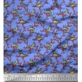 thumbnail image 1 of Soimoi Cotton Duck Fabric Leaves,Red Berries & Parrot Bird Print Fabric by Yard 42 Inch Wide, 1 of 1
