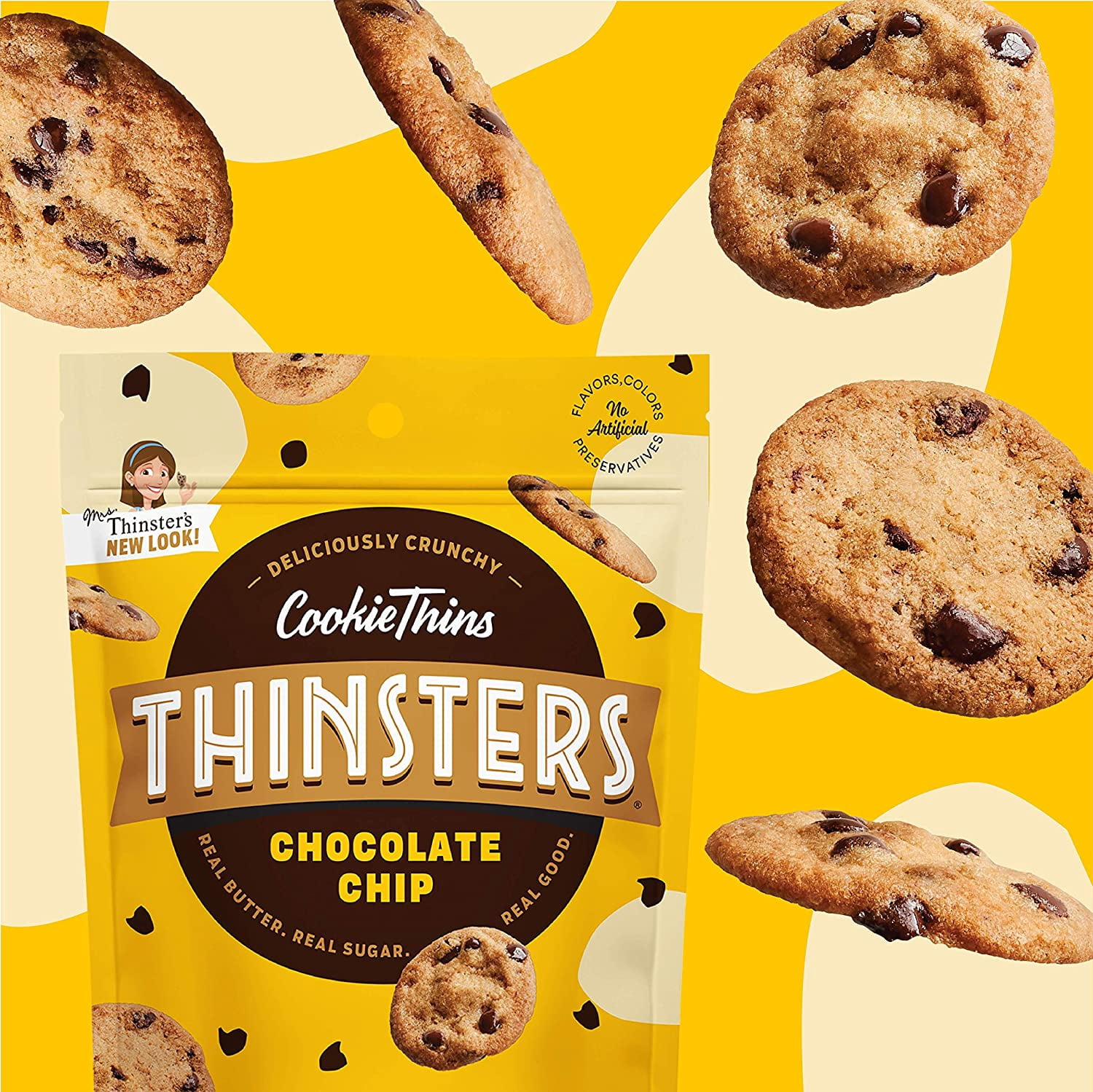MRS THINSTERS COOKIE THIN CHOC CHIP-4 OZ -Pack of 12