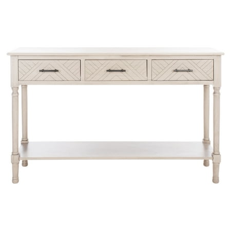 SAFAVIEH Peyton French Greige Wood Console Table with Drawer (47.3 in. W x 13 in. D x 29.5 in. H)