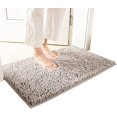 thumbnail image 1 of Non Slip Thick Shaggy Chenille Bathroom Rugs,Chenille Soft Bath Rug, Bath Mats for Bathroom Extra Soft and Absorbent, Plush Shaggy Bathroom Rugs for Indoor/Kitchen (Gray, 20 * 30 ), 1 of 7