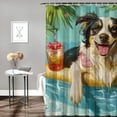 thumbnail image 2 of BCIIG Dog Bathroom Decor Set in Polyester Fabric with Hooks, Chic Modern Shower Curtain for Colorful Luxurious Graphic Print, Washable and Waterproof, Multi-Size Options 60"x72, 2 of 7