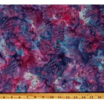 Cotton Batiks Stargazer Multi Berries Falling Stars Shooting Stars Galaxy Space Sky Skies Night Purple Cotton Fabric Print by the Yard (80934-85)