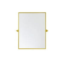 Elegant Decor Rectangle Pivot Mirror 24X32 Inch In Gold