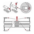 thumbnail image 4 of 2025 Pack of 8 Pleated Replacement Parts, Clamping Brackets, Clamping Shoes for Tensioned Pleated Blinds, for Adhesive Backing g20241698301, 4 of 5