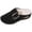 #A Black, variant on Taqqpue Clogs for Women Mules Shoes: Comfortable Arch Support Closed Toe Sandals Backless Low Wedge Slip on Shoes