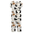 thumbnail image 5 of Womens Pajama Set Short Sleeve Halloween Pumpkin Ghost Bat Print Night Comfort Pajama Cute Two Piece Sleepwear Nightwear Sleep Set, 5 of 6