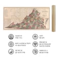thumbnail image 4 of 1871 State Map of Virginia - Vintage Map Wall Art - Vintage Virginia Map with Population of Cities, Towns and Townships - Virginia Wall Map - Virginia Decor, 4 of 8