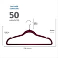 thumbnail image 2 of Premium Velvet Hangers Set Of 50 - Non-slip Velvet Hangers - 360 Swivel Hook, 2 of 5