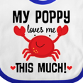 thumbnail image 4 of Inktastic My Poppy Loves Me Grandchild Boys or Girls Baby Bib, 4 of 4