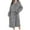 Gray, variant on Terry Cloth Robes for Women Quick Dry Warm Bathrobes Thick Fluffy Towel Robe Full Length Casual Housecoat
