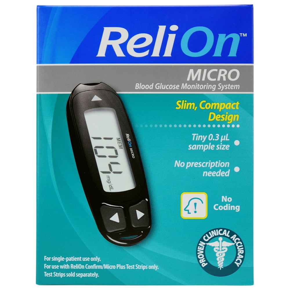 ReliOn Micro Blood Glucose Monitoring System - Walmart.com - Walmart.com