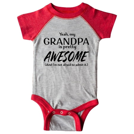 

Inktastic Yeah My Grandpa is Pretty Awesome Gift Baby Boy or Baby Girl Bodysuit