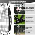 thumbnail image 2 of Red de práctica de béisbol y sóftbol BaseGoal 6'×6', red de protección para béisbol con soporte para bate, para bateo, lanzamiento y atrapada con marco arqueado, zona de strike adicional y objetivo, 2 of 9
