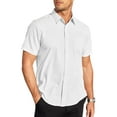 thumbnail image 2 of GENTS BLISS Short Sleeve Mens Dress Shirts Casual Solid Shirts for Men Regular Oxford Tops with Pocket, 2 of 10