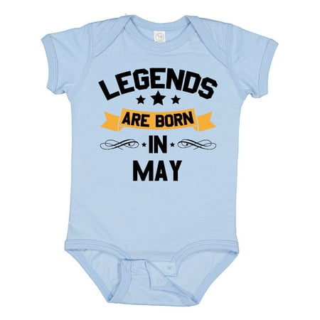 

Inktastic Legends Are Born in May Gift Baby Boy or Baby Girl Bodysuit