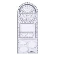 thumbnail image 2 of Reg de dibujo multifuncional, de pntil de medición de plástico, una línea redonda , ingeniería, dibujo, - secundaria Sunnimix Regla de dibujo, 2 of 8