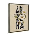 thumbnail image 4 of Stupell Industries Arizona State Flower Saguaro Blossom Typography Design Graphic Art Luster Gray Floating Framed Canvas Print Wall Art, Design by Daphne Polselli, 4 of 5