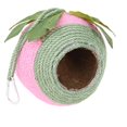 thumbnail image 1 of Precio sorpresa!El pájaro natural está tejido y envuelto con cuerda de cáñamo hecha a mano de color verde y amarillo, adecuado para pájaros pequeños y se puede colgar., 1 of 9