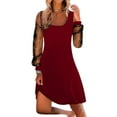 2025 Ladies New Spring and Dress Women Casual Summer Mesh Printed Long