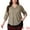 Khaki, variant on DARING DIVA Women's Plus Long Sleeve V Neck Casual Plaid Blouse 1X Khaki