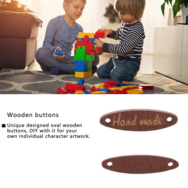 Botón hecho a mano botones de madera Botón de madera para álbum de recortes tejer para coser costura artesanal scarpbooking ropa ganchillo tejido decorativo DIY hecho a mano ANGGREK Otros