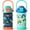 Dinosaur+Monster Car, variant on 2 Pack Kids Insulated Water Bottle with Pop-Open Straw & Spout 2-in-1 Lid, 18oz Leak Proof 18/8 Stainless Steel Vacuum Tumbler, Kids Cup For Travel School Girls Boys, Macaron