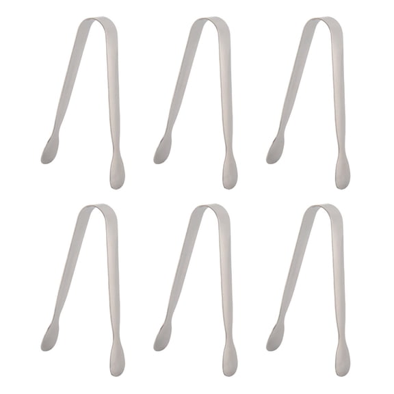 6PCS Mini Small Tiny Tongs, 4.25Inch Stainless Steel Small Tongs for Serving Food,  Kitchen 304stainless Steel
