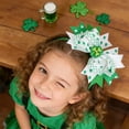 thumbnail image 2 of Msgweeeg Hairclips St. Patrick's Day St Patrick's Day Tail Bow Hair Clip Green Multi Layer Bow Hair Accessory for Girls Kids Festival Party Outfit Cute Holiday Hairpin, 2 of 7