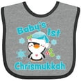 thumbnail image 3 of Inktastic Baby's 1st Chrismukkah with Cute Baby Penguin and Snowflakes Boys or Girls Baby Bib, 3 of 4