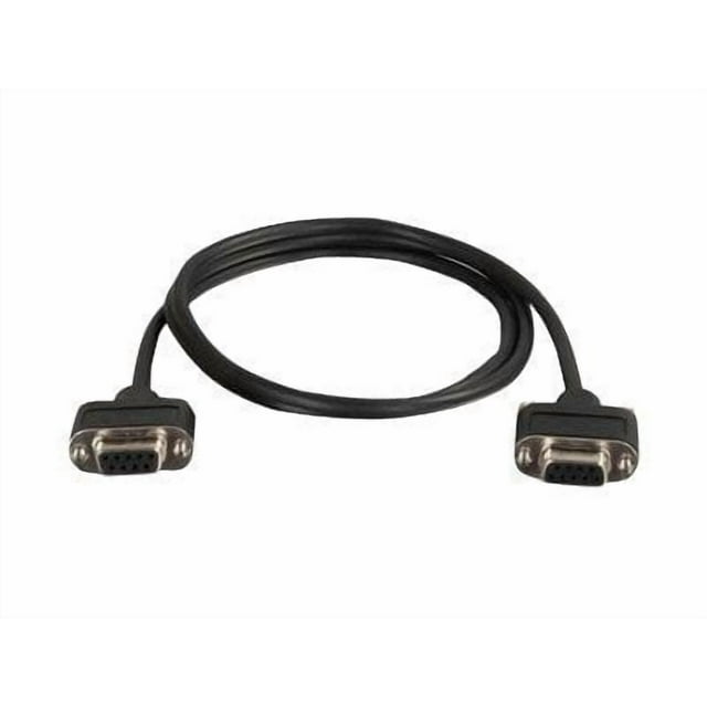 C2G CMG-Rated DB9 Low Profile Cable F-F - Serial cable - DB-9 (F) to DB-9 (F) - 25 ft - molded, thumbscrews - black