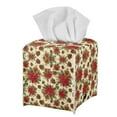 thumbnail image 7 of ZIABUTLE Chriatmas Holly Leather Tissue Box Cover Square Strobile Tissue Box Cover Cute for Classroom Decorative Tissue Case Easy to Clean Napkin Organizer Dispenser, 7 of 7