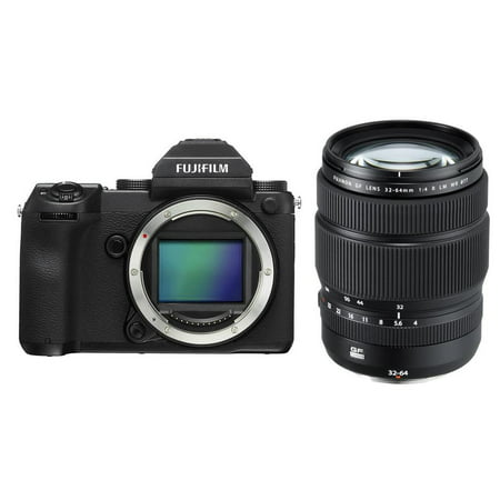 Fujifilm GFX 50S 51.4MP Medium Format Mirrorless Camera (Body Only) with Electronic Viewfinder, Full HD 1080p Video - With Fujifilm GF 32-64mm f/4 R L