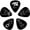 Black, variant on D'Addario Planet Waves Joe Satriani Signature Guitar Picks 10-Pack Black Thin