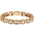 thumbnail image 3 of Antique Style Diamond Eternity Ring Band in 14k Rose Gold (0.36ct), 3 of 3