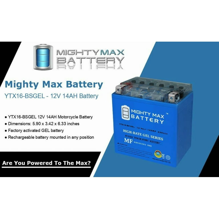 YTX16-BS GEL Battery for Suzuki 1500cc VL1500 Intruder C90 T 98-99