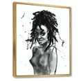 thumbnail image 3 of Designart 'Black and White Portrait of African American Woman V' Modern Framed Canvas Wall Art Print, 3 of 5