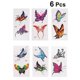 thumbnail image 3 of 6 Sheets Flower Sticker Body Art Tattoo Decals Temporary Sticker Temporary Sleeve Tattoos Female Butterfly Tattoo Decal, 3 of 3