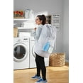thumbnail image 3 of Mainstays Arctic White and Soft Silver Backpack Laundry Bag with Mesh Pocket 15"W x 11"D x 32"H, Adult, 3 of 7